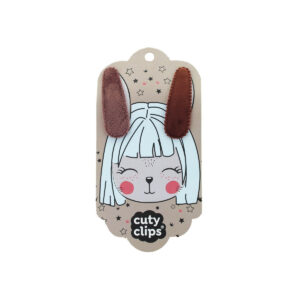 Haarclips Cuty Clips Snails - Bunny Ears Brown