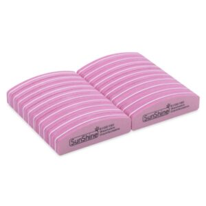 Roze Halvemaanvorm Polijstblok. Polisher 100/180 (20 stuks)