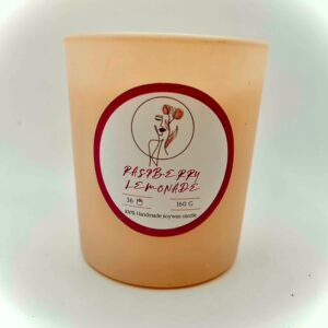 Sojakaars “Frambozenlimonade” Soy wax candle Raspberry Lemonade,handmade
